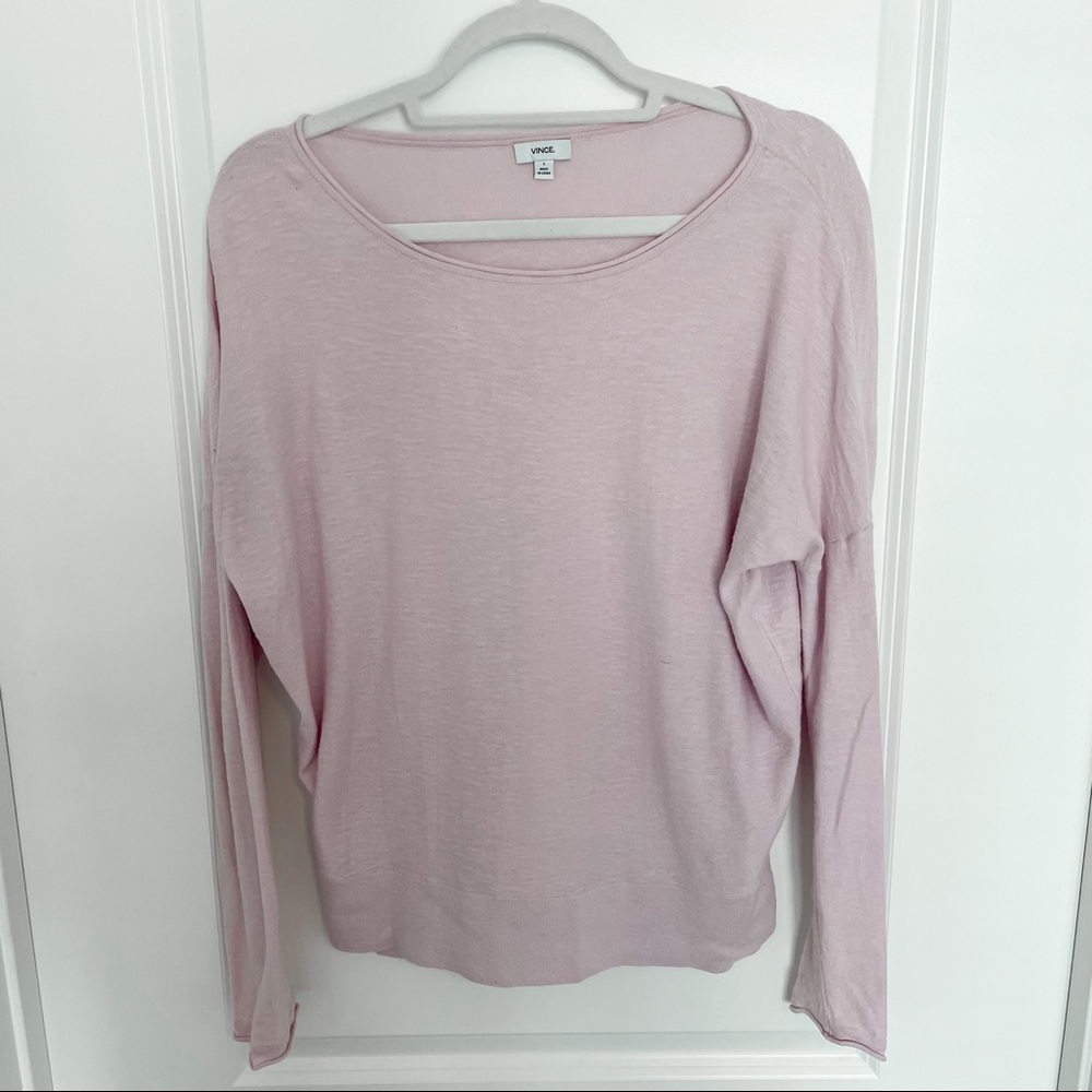 Vince Light Pink Crew Neck Sweater
